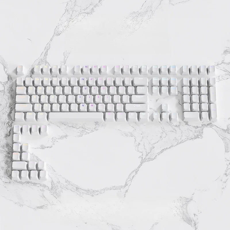 130+ Keys Matcha Green Double Shot PBT Keycaps Shine Through Keyboard Keycaps OEM Profile for Cherry MX Switches Gaming Keyboard