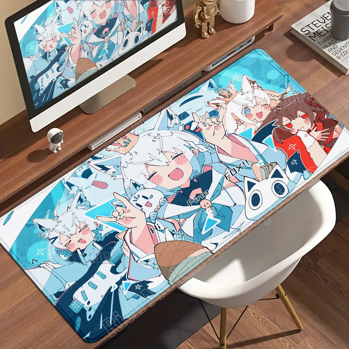 Shirakami Fubuki Mouse Pad Laptop Hololive Large Gaming Keyboard Rug PC Kawaii Anime Girl Mousepad XXL Gamer Pc Cabinet Desk Mat