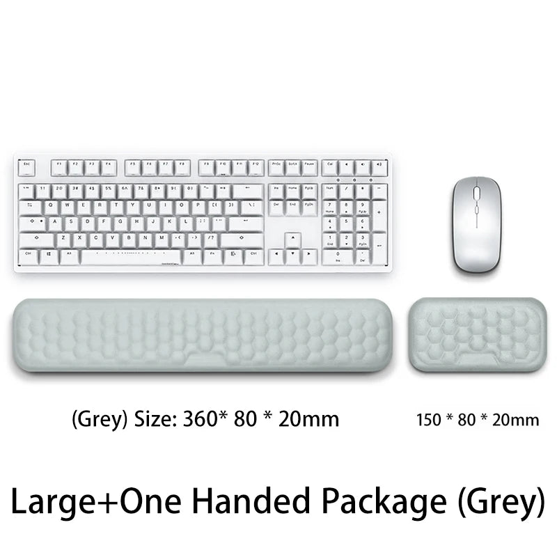 Mouse & Keyboard Wrist Protection Rest Pad With Massage Texture For PC Gaming Laptop Keyboard Mouse Memory Cotton Rest Ergonomic