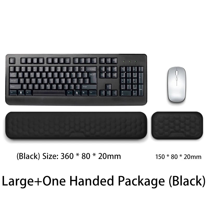 Mouse & Keyboard Wrist Protection Rest Pad With Massage Texture For PC Gaming Laptop Keyboard Mouse Memory Cotton Rest Ergonomic
