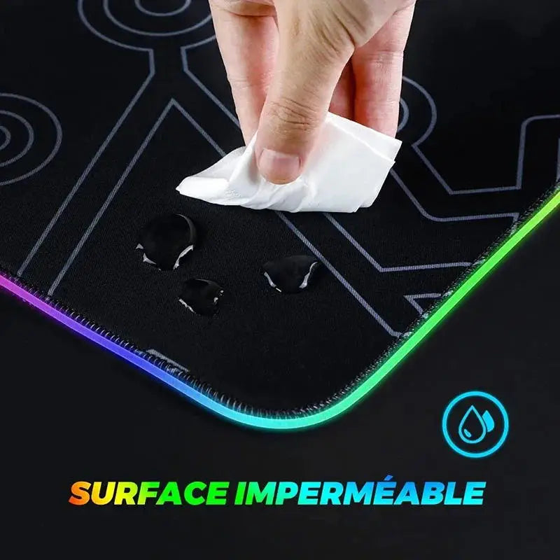 DIY Custom Large Size RGB Mouse Pad Rubber Anime Logo Gaming LED Backlight Mousepsd Cushion Color Glow Personalized for Desk Mat