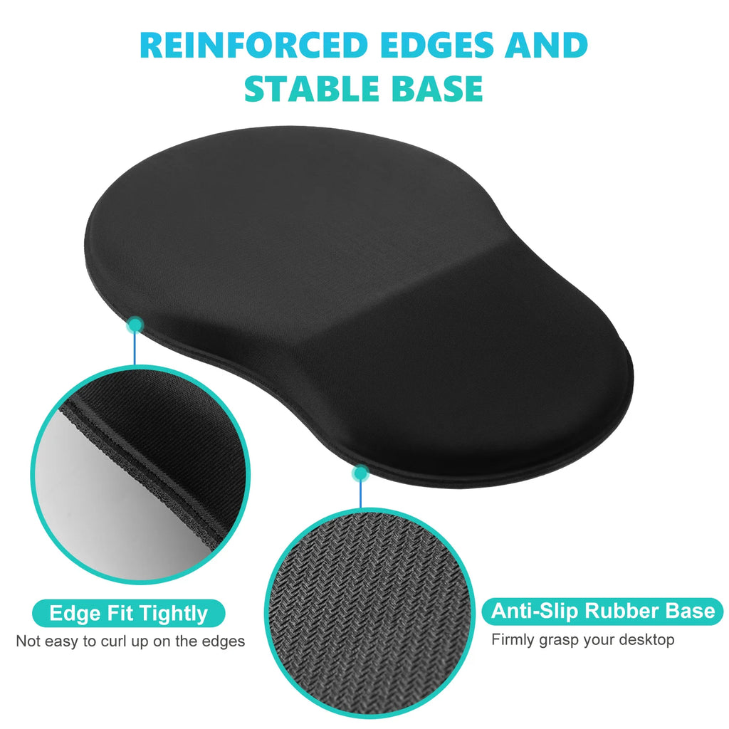 Ergonomic Mouse Pad with Wrist Rest, Soft Mousepad With Memory Foam for Pain Relief, Gaming Mouse Pad for Desk, Home, Office