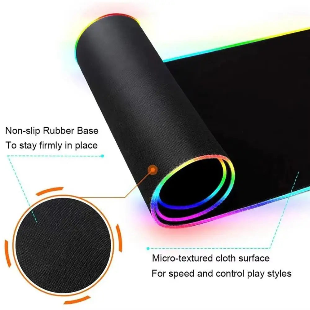 Space Large RGB Mouse Pad Gaming Mousepad LED Mouse Mat Gamer Mousemats Table Pads PC Desk Mat RGB Keyboard Mat Multiple sizes