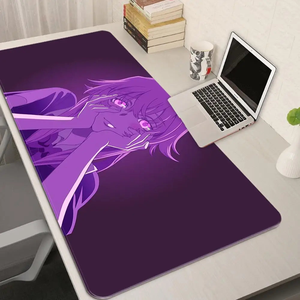 Gasai Yuno Deskmat Xxl Gaming Mouse Pad Gamer Rgb Kawaii Desk Accessories Mousepad Mats Anime Mause Pc Pads Carpet Mat Large Led