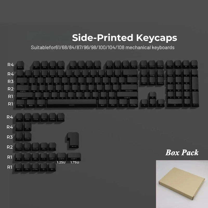 135 Key Cherry Profile Green Grape Keycaps Side Print Shine Through Keycaps Double Shot PBT Keycap for MX Switch Gaming Keyboard