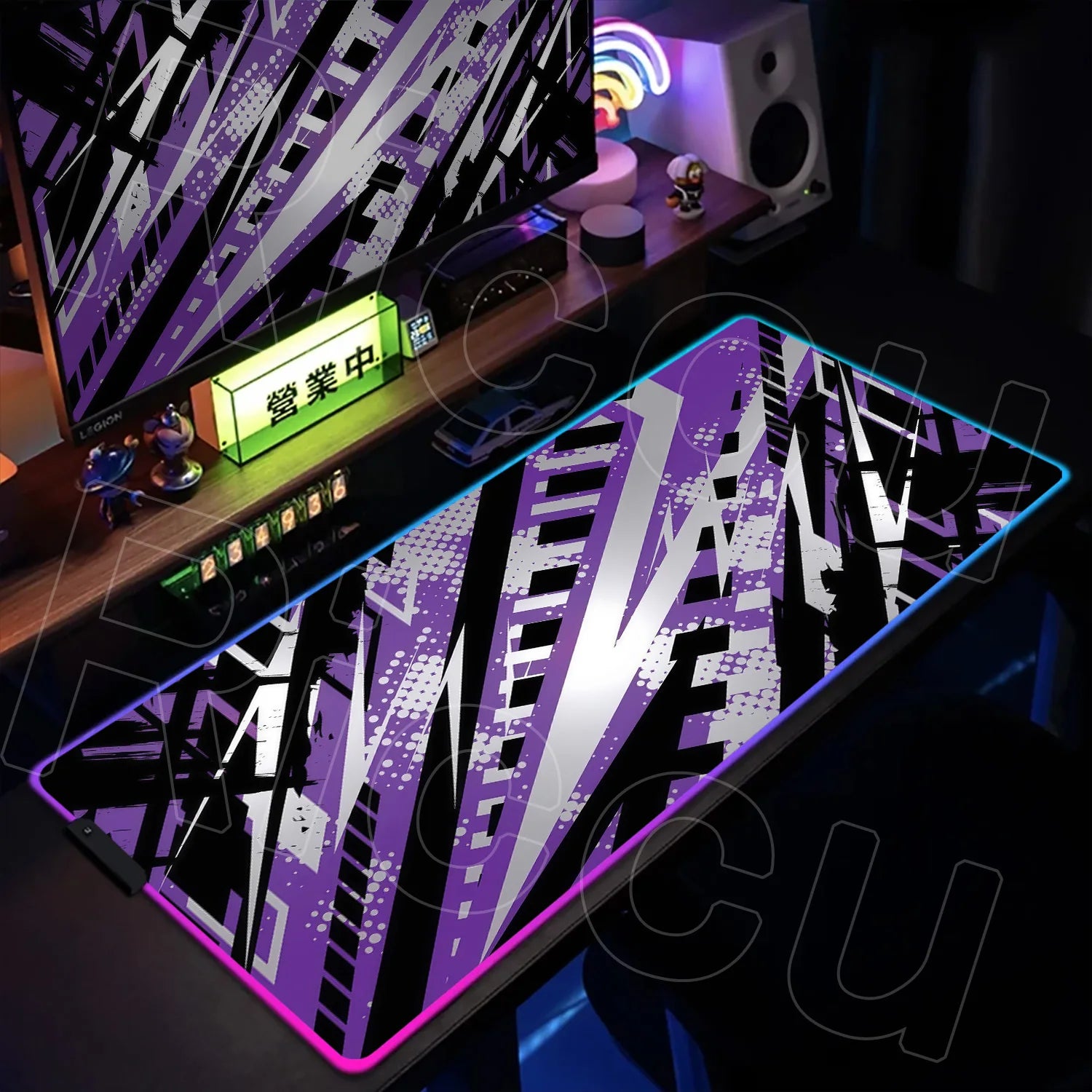 RGB 1000x500mm Street Graffiti Art Gaming Mouse Pad Table Pad Mousepad Computer expand Rubber accessories Keyboard LED Desk mat