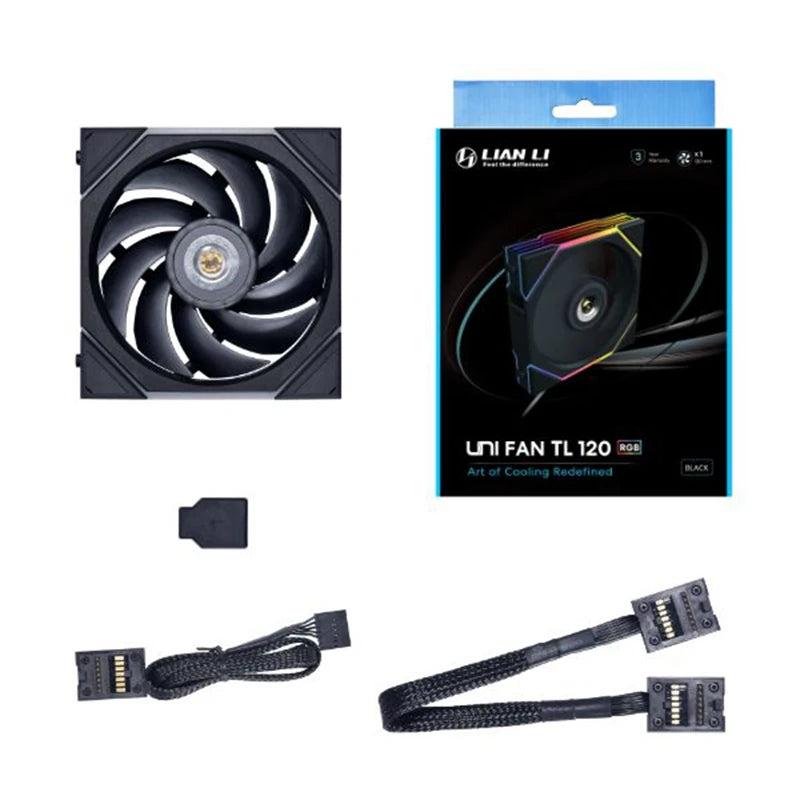 LianLi UNI FAN TL120 TL140 performance computer fan 12cm/14cm FDB bearing LED lighting fan，Includes controller for software