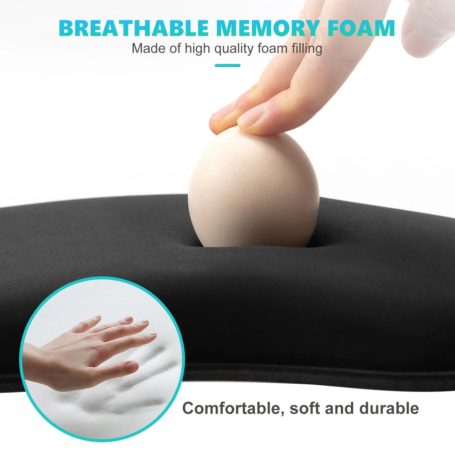 Ergonomic Mouse Pad with Wrist Rest, Soft Mousepad With Memory Foam for Pain Relief, Gaming Mouse Pad for Desk, Home, Office