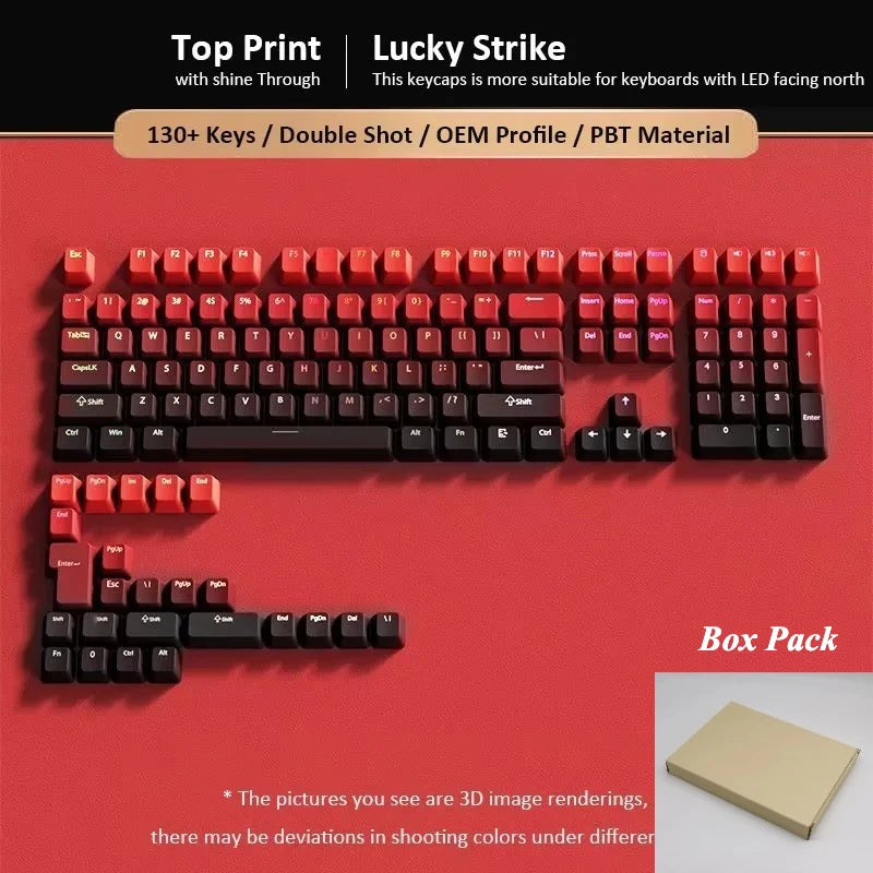 130+ Keys Matcha Green Double Shot PBT Keycaps Shine Through Keyboard Keycaps OEM Profile for Cherry MX Switches Gaming Keyboard