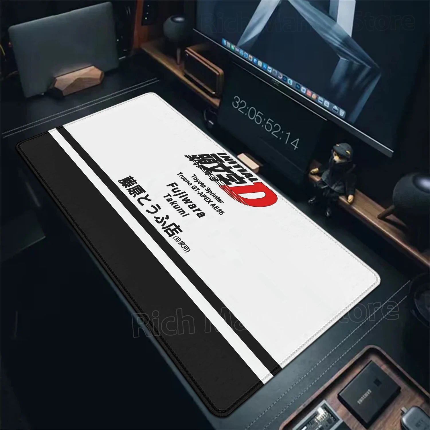 Anime I-Initial D AE86 Mousepad Large Anti-Slip Mouse Pad Stitched Edges Mat Desk accessories XXL Gaming Keyboard Pad 900x400mm