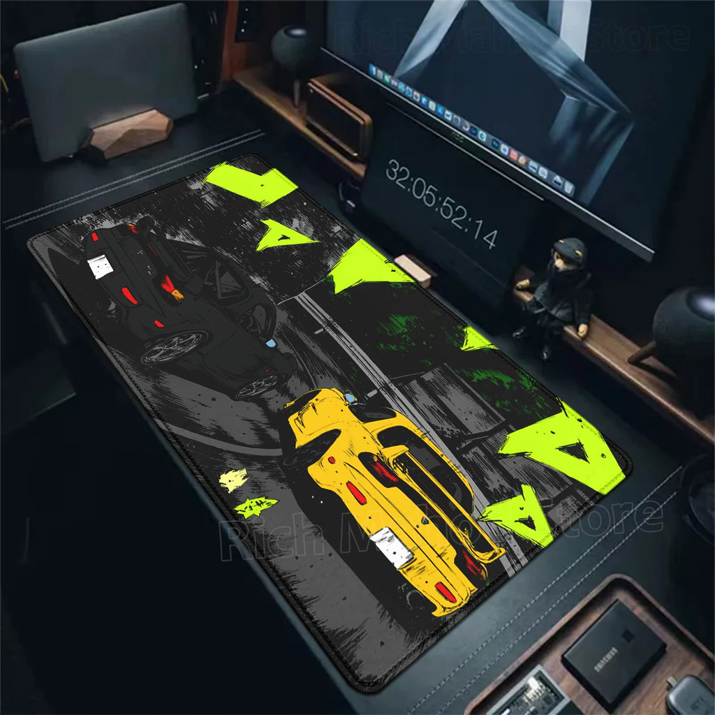 Anime I-Initial D AE86 Mousepad Large Anti-Slip Mouse Pad Stitched Edges Mat Desk accessories XXL Gaming Keyboard Pad 900x400mm