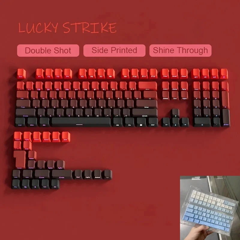 135 Key Cherry Profile Green Grape Keycaps Side Print Shine Through Keycaps Double Shot PBT Keycap for MX Switch Gaming Keyboard