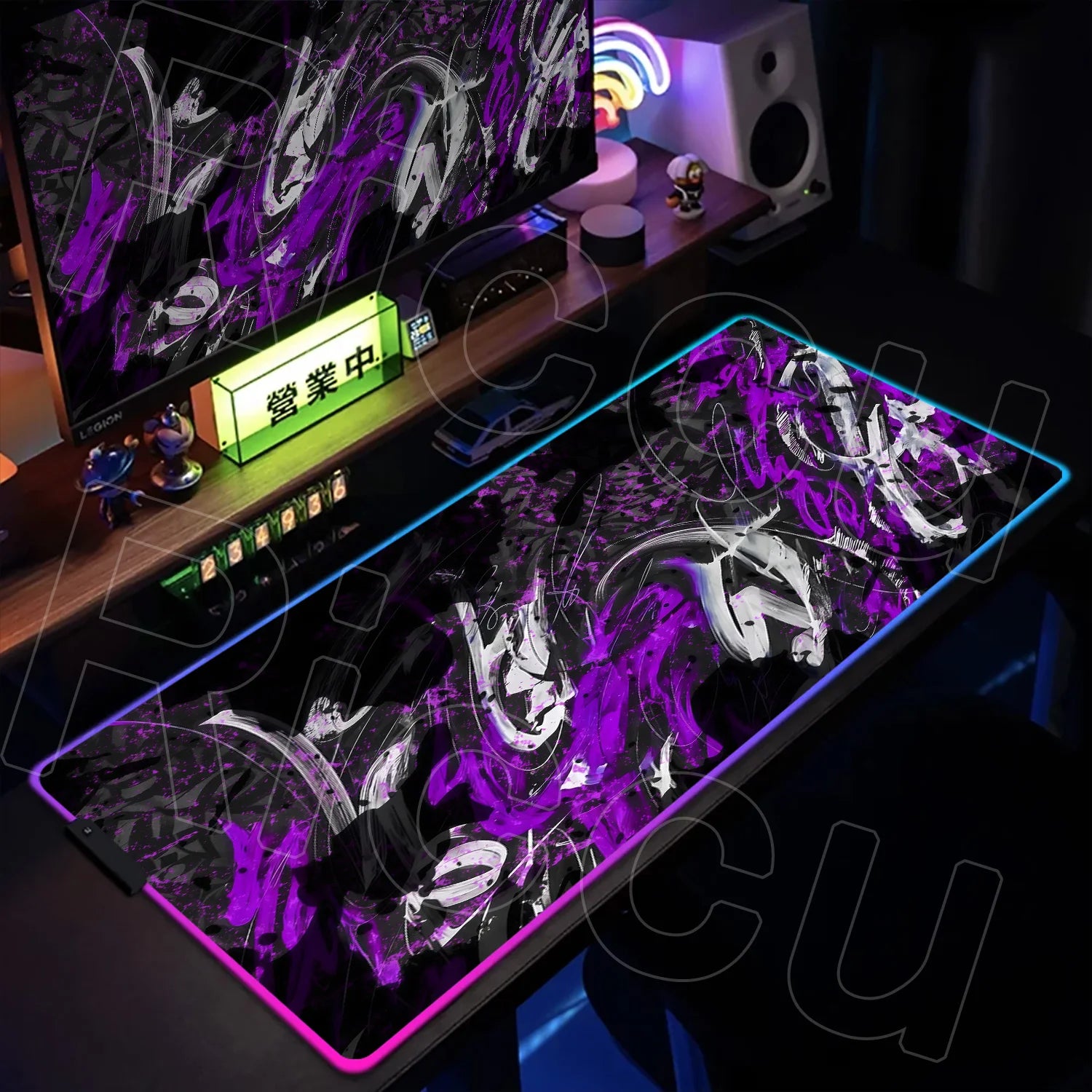 RGB 1000x500mm Street Graffiti Art Gaming Mouse Pad Table Pad Mousepad Computer expand Rubber accessories Keyboard LED Desk mat