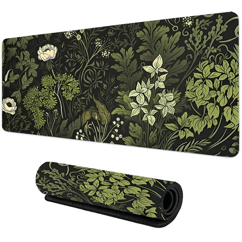 Mouse Pad Non-Slip Large  Mouse Mat with Vintage Daisy Design Stitched Edges Desk Mat for Computer Home Office Gaming washable