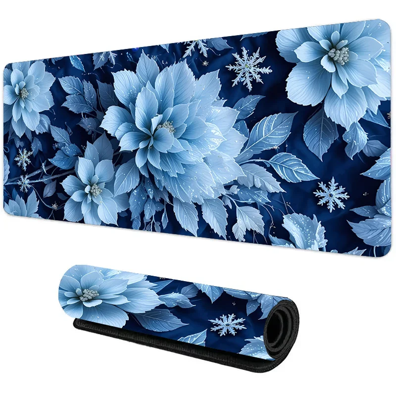 Mouse Pad Non-Slip Large  Mouse Mat with Vintage Daisy Design Stitched Edges Desk Mat for Computer Home Office Gaming washable