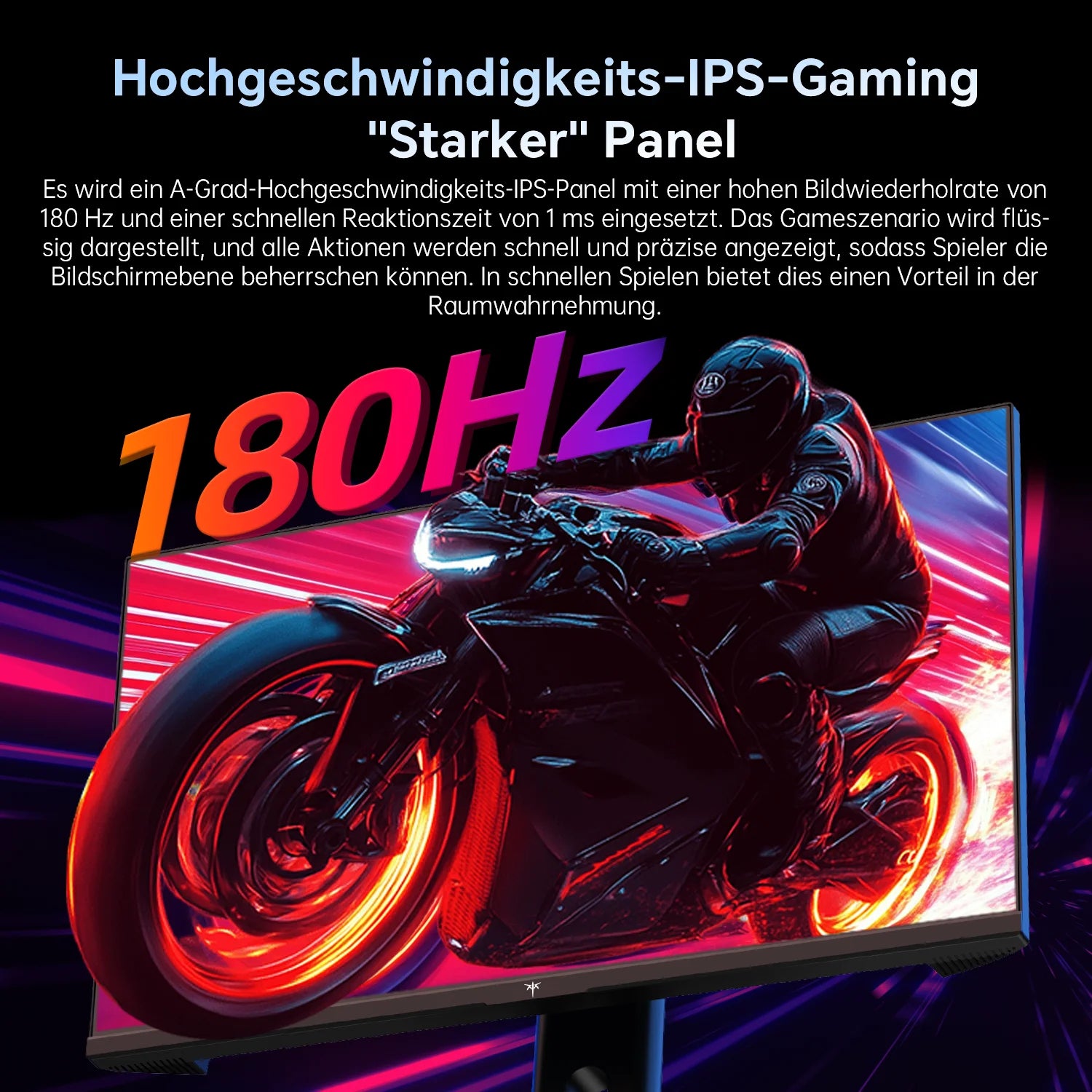 KTC 24 Inch Gaming Monitor 180Hz - 2K 1440P Computer Monitors, Fast IPS Monitor with HDR 400, Adaptive Sync, Up to 185Hz H24T7
