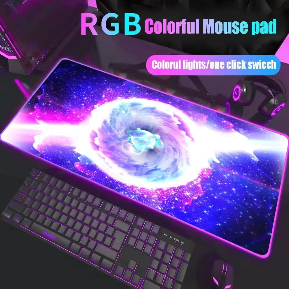 Space Large RGB Mouse Pad Gaming Mousepad LED Mouse Mat Gamer Mousemats Table Pads PC Desk Mat RGB Keyboard Mat Multiple sizes