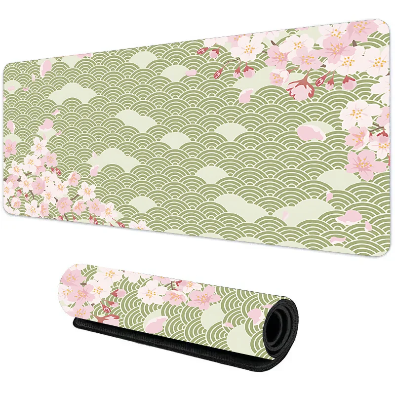 Mouse Pad Non-Slip Large  Mouse Mat with Vintage Daisy Design Stitched Edges Desk Mat for Computer Home Office Gaming washable