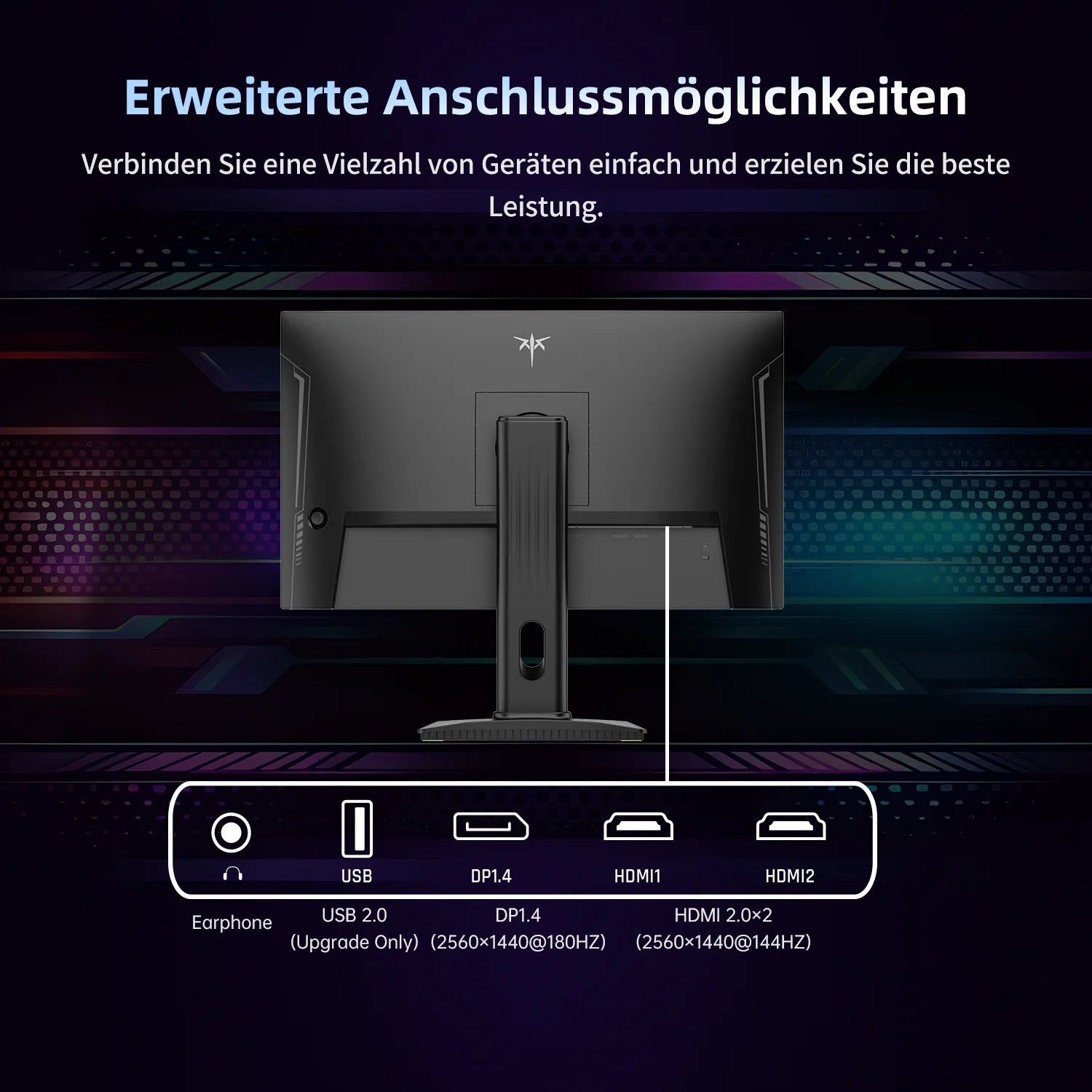 KTC 24 Inch Gaming Monitor 180Hz - 2K 1440P Computer Monitors, Fast IPS Monitor with HDR 400, Adaptive Sync, Up to 185Hz H24T7