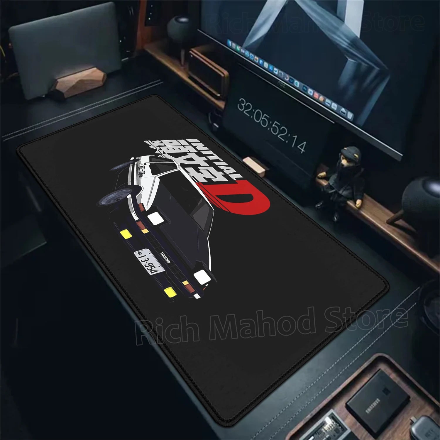 Anime I-Initial D AE86 Mousepad Large Anti-Slip Mouse Pad Stitched Edges Mat Desk accessories XXL Gaming Keyboard Pad 900x400mm