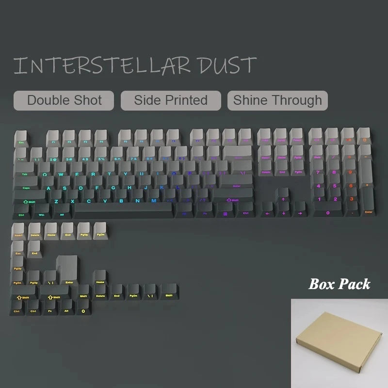 135 Key Cherry Profile Green Grape Keycaps Side Print Shine Through Keycaps Double Shot PBT Keycap for MX Switch Gaming Keyboard