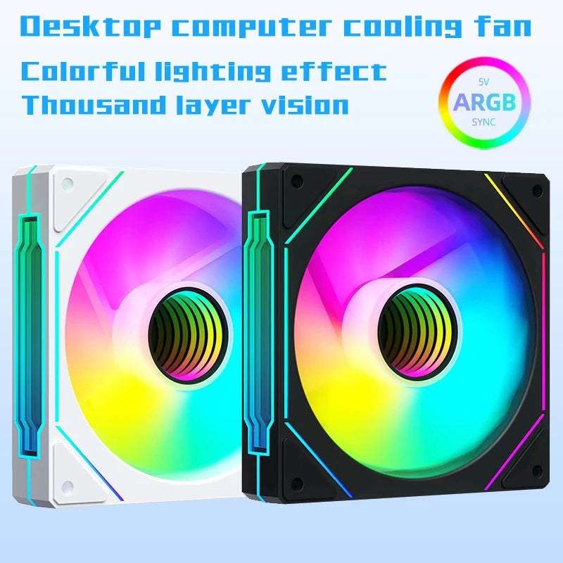 Prism4 Pro ARGB Fan 120mm PC Case Fan Kit 4pin PWM CPU Cooling Fans 3pin 5v RGB 12cm Gaming Computer Fan