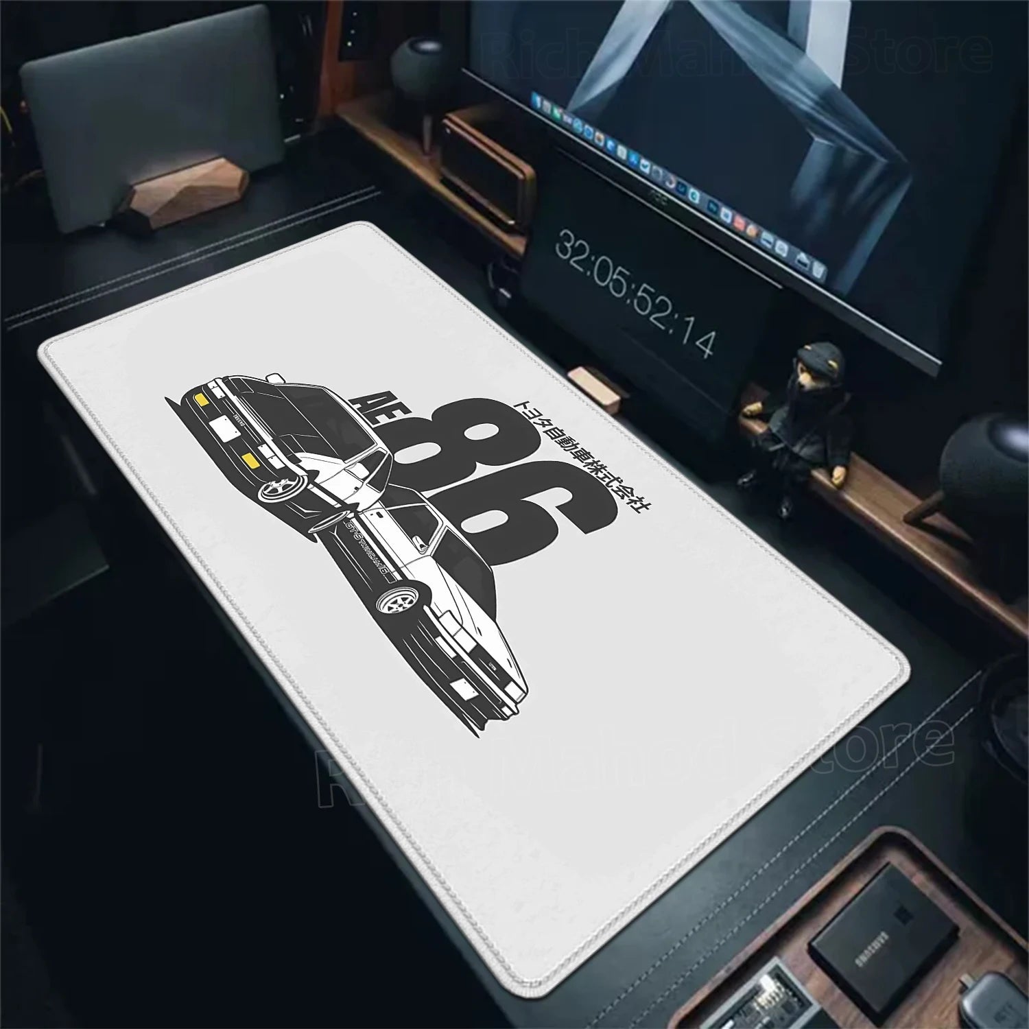 Anime I-Initial D AE86 Mousepad Large Anti-Slip Mouse Pad Stitched Edges Mat Desk accessories XXL Gaming Keyboard Pad 900x400mm