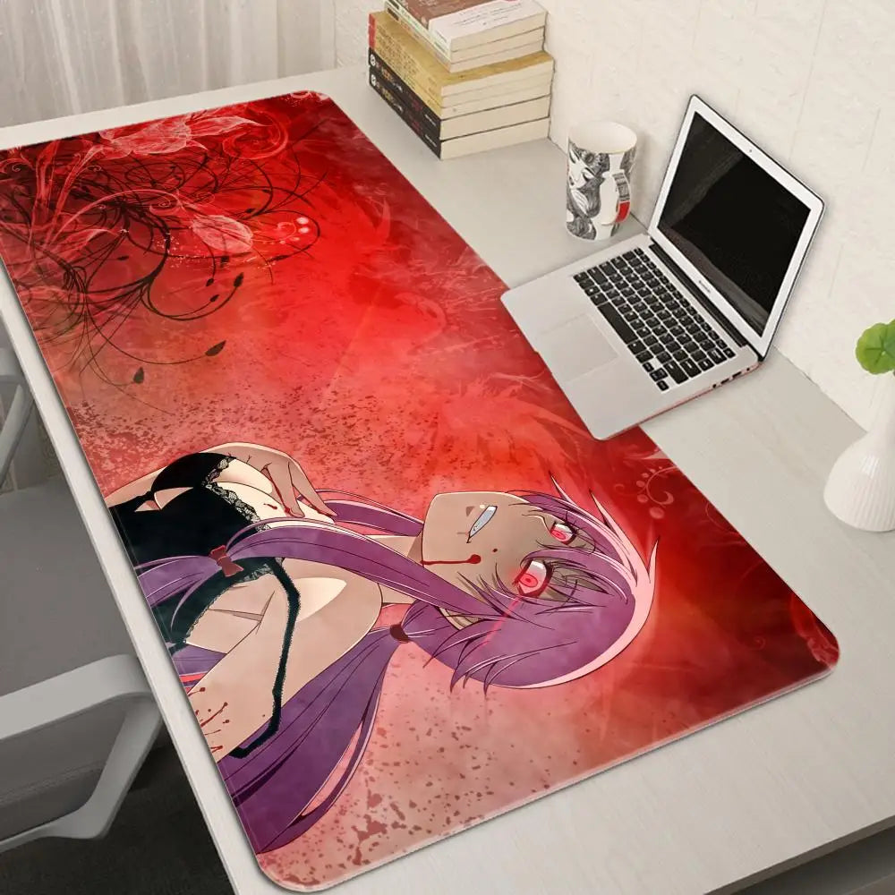 Gasai Yuno Deskmat Xxl Gaming Mouse Pad Gamer Rgb Kawaii Desk Accessories Mousepad Mats Anime Mause Pc Pads Carpet Mat Large Led