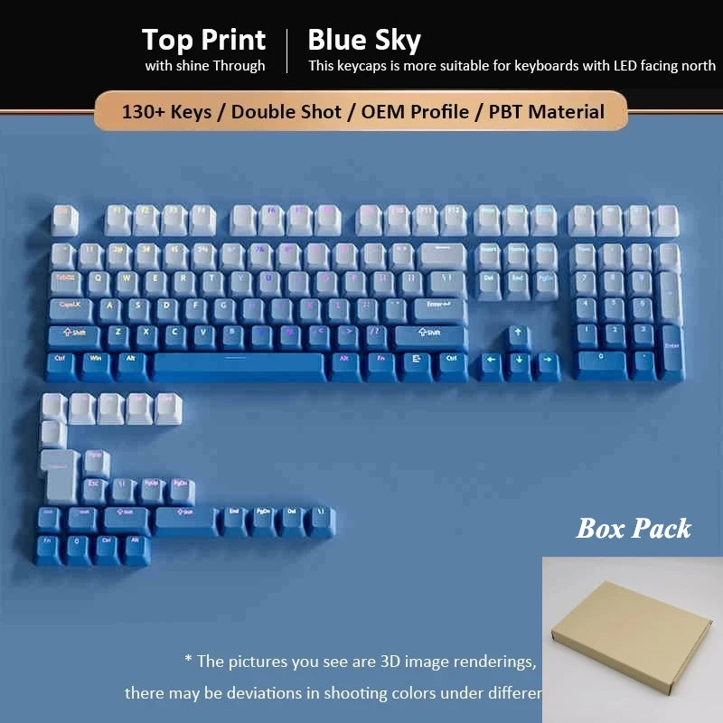 130+ Keys Matcha Green Double Shot PBT Keycaps Shine Through Keyboard Keycaps OEM Profile for Cherry MX Switches Gaming Keyboard