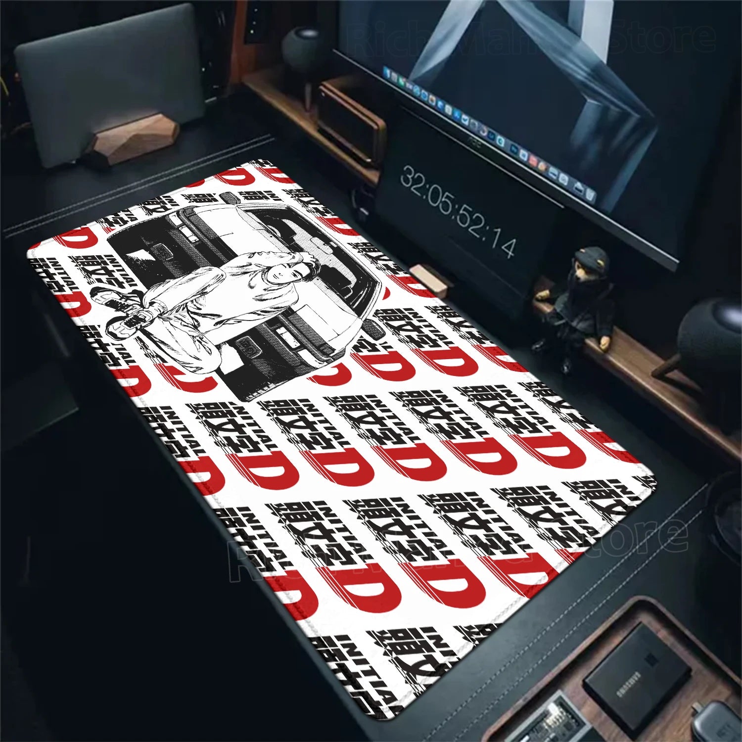 Anime I-Initial D AE86 Mousepad Large Anti-Slip Mouse Pad Stitched Edges Mat Desk accessories XXL Gaming Keyboard Pad 900x400mm