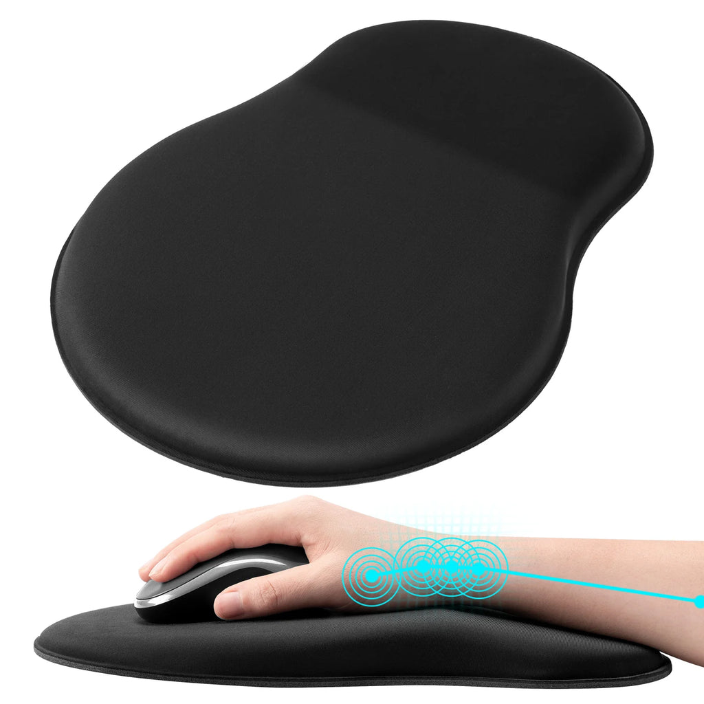 Ergonomic Mouse Pad with Wrist Rest, Soft Mousepad With Memory Foam for Pain Relief, Gaming Mouse Pad for Desk, Home, Office