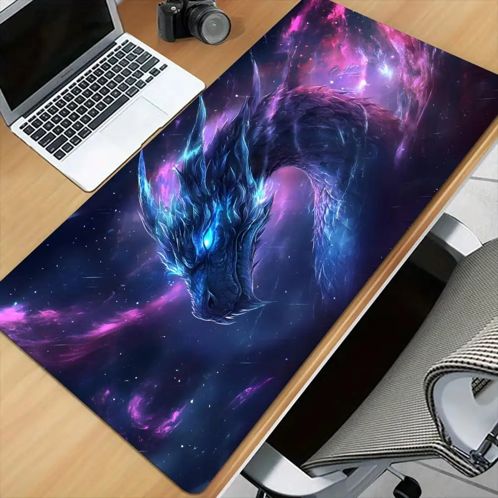 Fantasy Universe Starry Dragon large Mouse Pad Desk Mat Stitched Edge Non-Slip Gaming pad office rug Mouse carpet Extended pad