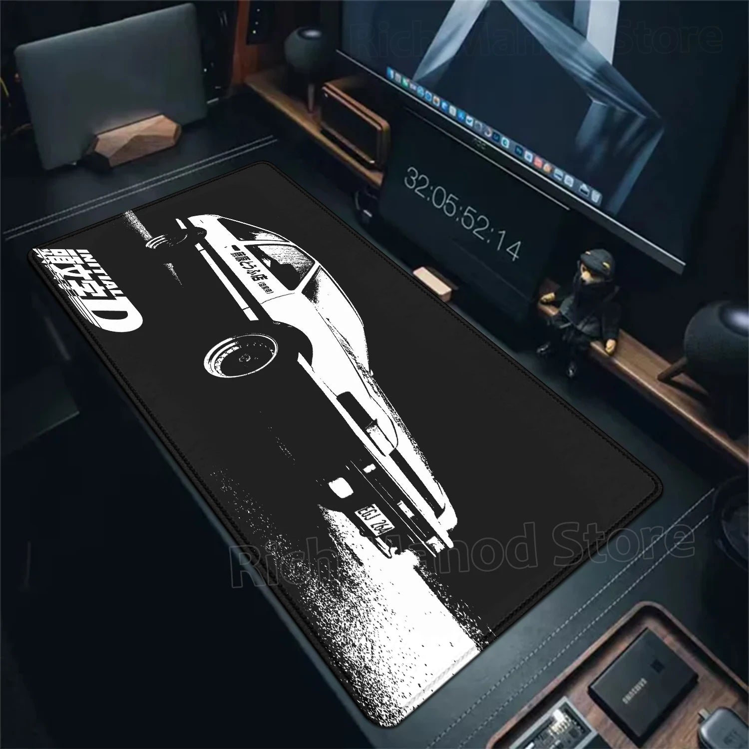 Anime I-Initial D AE86 Mousepad Large Anti-Slip Mouse Pad Stitched Edges Mat Desk accessories XXL Gaming Keyboard Pad 900x400mm