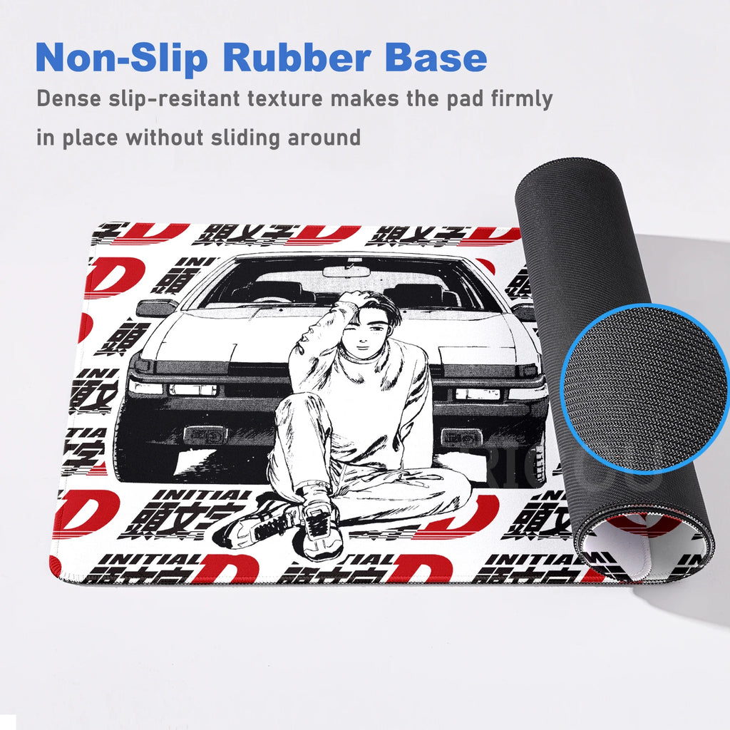 Anime I-Initial D AE86 Mousepad Large Anti-Slip Mouse Pad Stitched Edges Mat Desk accessories XXL Gaming Keyboard Pad 900x400mm