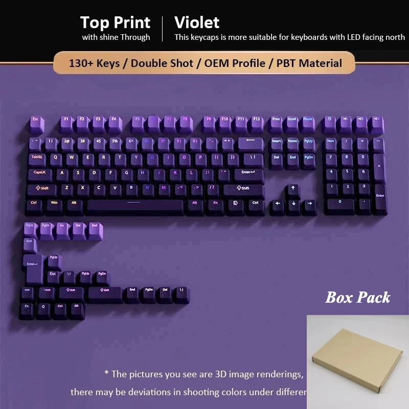 130+ Keys Matcha Green Double Shot PBT Keycaps Shine Through Keyboard Keycaps OEM Profile for Cherry MX Switches Gaming Keyboard