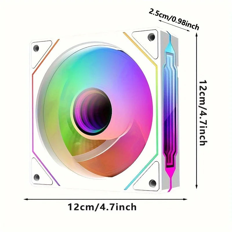 Prism4 Pro ARGB Fan 120mm PC Case Fan Kit 4pin PWM CPU Cooling Fans 3pin 5v RGB 12cm Gaming Computer Fan