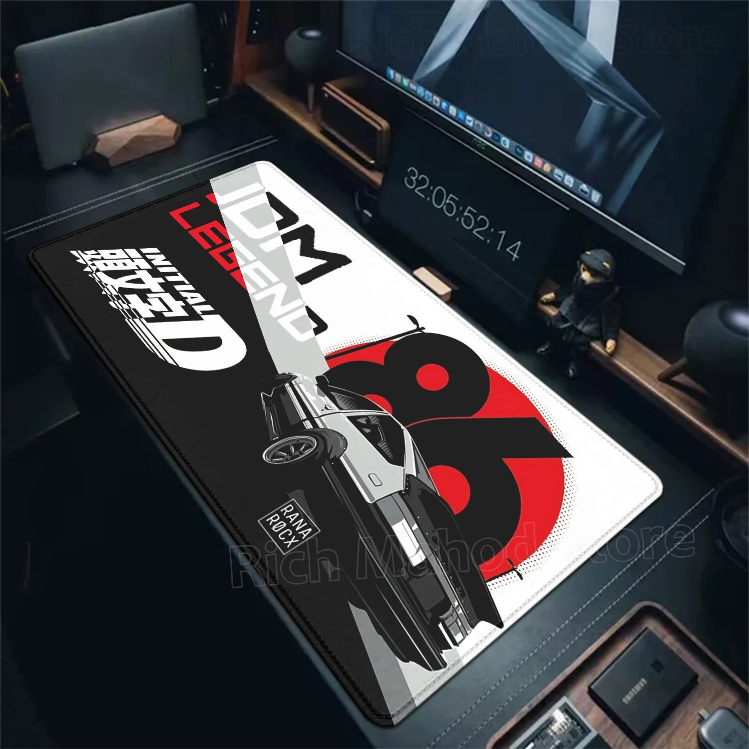 Anime I-Initial D AE86 Mousepad Large Anti-Slip Mouse Pad Stitched Edges Mat Desk accessories XXL Gaming Keyboard Pad 900x400mm