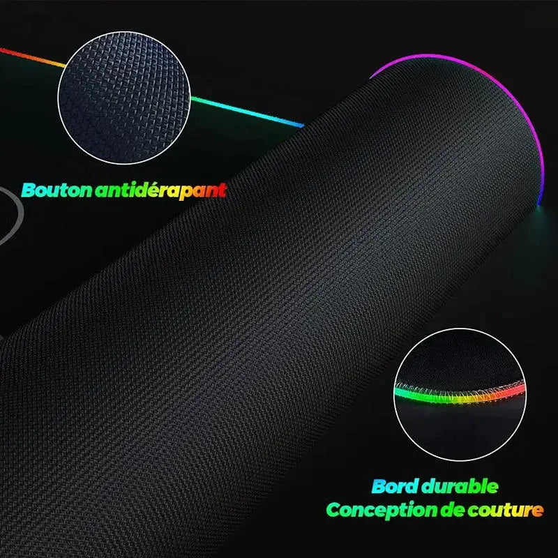 DIY Custom Large Size RGB Mouse Pad Rubber Anime Logo Gaming LED Backlight Mousepsd Cushion Color Glow Personalized for Desk Mat