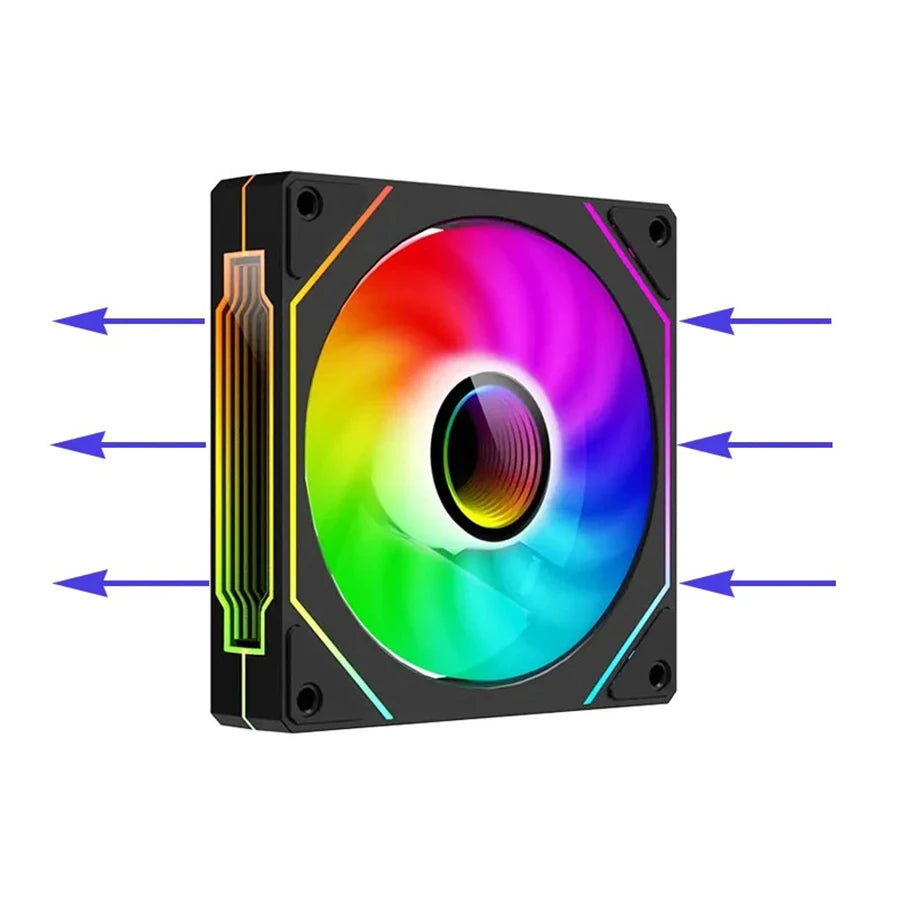 Prism4 Pro ARGB Fan 120mm PC Case Fan Kit 4pin PWM CPU Cooling Fans 3pin 5v RGB 12cm Gaming Computer Fan