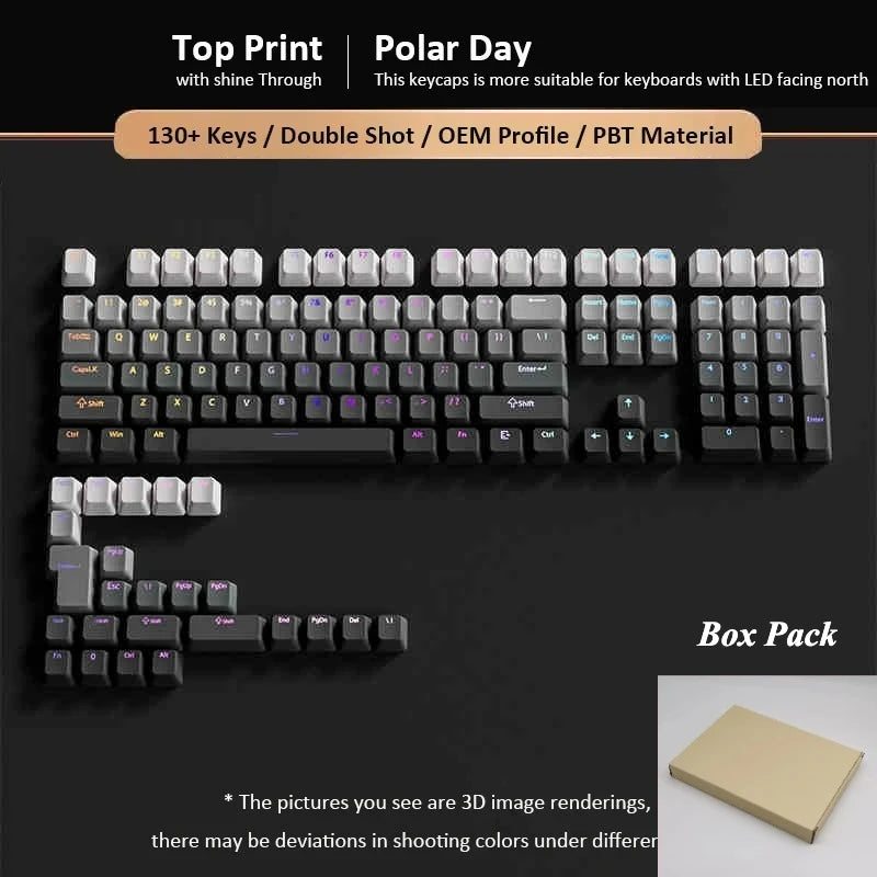 130+ Keys Matcha Green Double Shot PBT Keycaps Shine Through Keyboard Keycaps OEM Profile for Cherry MX Switches Gaming Keyboard